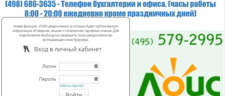 Лоис Нет личный кабинет