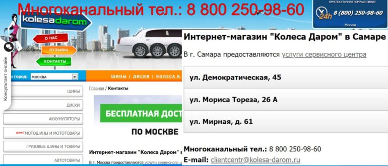 Колеса Даром личный кабинет