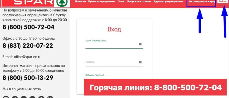 Карта Спар Клуб личный кабинет