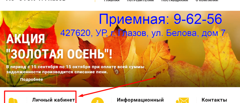 отэк глазов личный кабинет